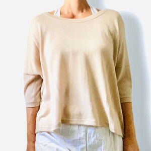 Odylyne Vintage Style Gold Lame Knit Sweater